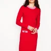 Kleider & Jumpsuits | Kleider In Petite | Boden Holly Gestricktes Etuikleid-Anemone Honeycomb Spot AnemoneHoneycombSpot