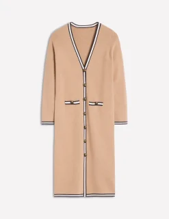 Pullover & Strickjacken | Boden Holly Lange Strickjacke-Camel Meliert CamelMeliert