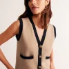 Pullover & Strickjacken | Boden Holly Strickweste-Camel Meliert CamelMeliert