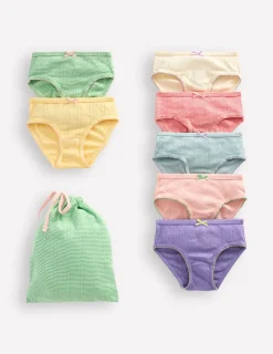 Unterwaesche | Boden Hosen im 7er-Pack- Pointelle-Streifen