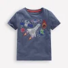 Oberteile & T-shirts | Boden Im Dunkeln leuchtendes T-Shirt mit Superstitch-Roboterblau Weltraum RoboterblauWeltraum