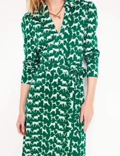 Kleider & Jumpsuits | Midi | Boden Imogen Jerseykleid mit Kragen-Waldgras, Janet & Freunde Waldgras,Janet&Freunde