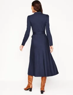 Kleider & Jumpsuits | Midi | Boden Imogen Jerseykleid mit Kragen- Marineblau