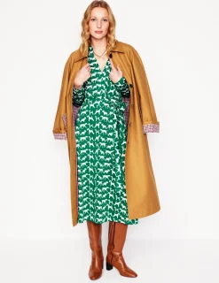 Kleider & Jumpsuits | Midi | Boden Imogen Jerseykleid mit Kragen-Waldgras, Janet & Freunde Waldgras,Janet&Freunde