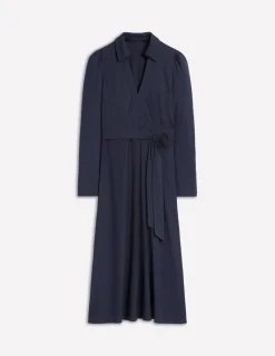 Kleider & Jumpsuits | Midi | Boden Imogen Jerseykleid mit Kragen- Marineblau
