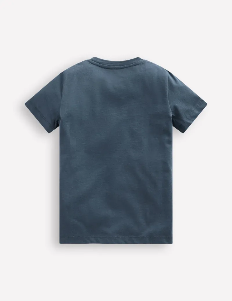 Oberteile & T-shirts | Boden In Dunkeln leuchtendes T-Shirt-Roboter-Blau Raumfahrer Planeten Roboter-BlauRaumfahrerPlaneten