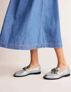 Flache Schuhe | Loafer | Boden Iris Loafer mit Trensendetail- Silber
