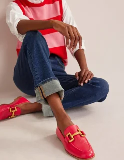 Flache Schuhe | Loafer | Boden Iris Loafer mit Trensendetail- Briefkastenrot