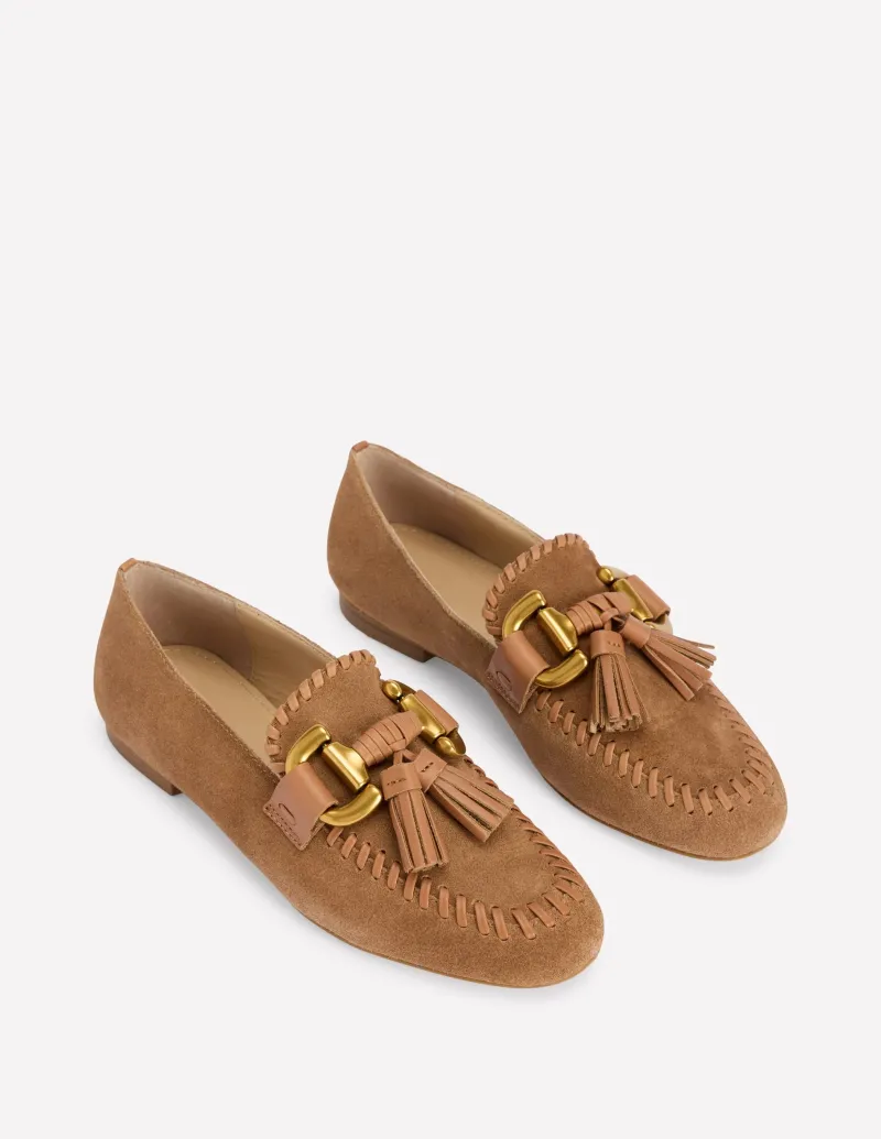 Loafer | Flache Schuhe | Boden Iris Loafer mit Trensendetail- Hellbraun