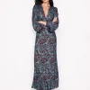 Kleider & Jumpsuits | Kleider In Petite | Boden Ivy Gesmoktes Midikleid-Blaues Gras, Paisley-Kaskade BlauesGras,Paisley-Kaskade