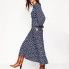 Kleider & Jumpsuits | Midi | Boden Ivy Gesmoktes Midikleid-College Marine, abstrakte Punkte CollegeMarine,abstraktePunkte