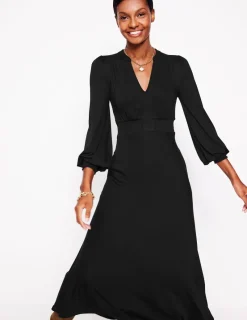 Kleider & Jumpsuits | Kleider In Petite | Boden Ivy Gesmoktes Midikleid- Schwarz