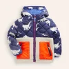 Mäntel & Jacken | Boden Jacke aus Teddyfell-Mix-Schuluniform-Marineblau Dino/Teddyfell Schuluniform-MarineblauDino/Teddyfell