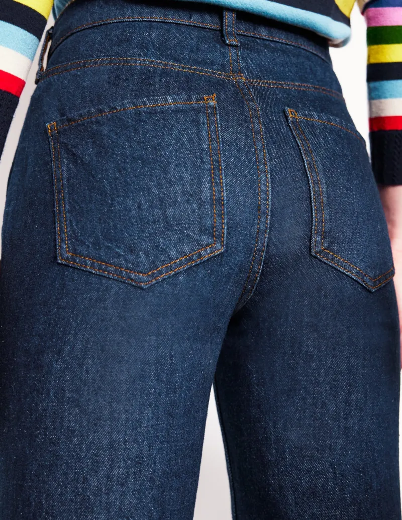 Jeans | Boden Jeans mit hohem Bund und geradem Bein-Dunkel Denim DunkelDenim