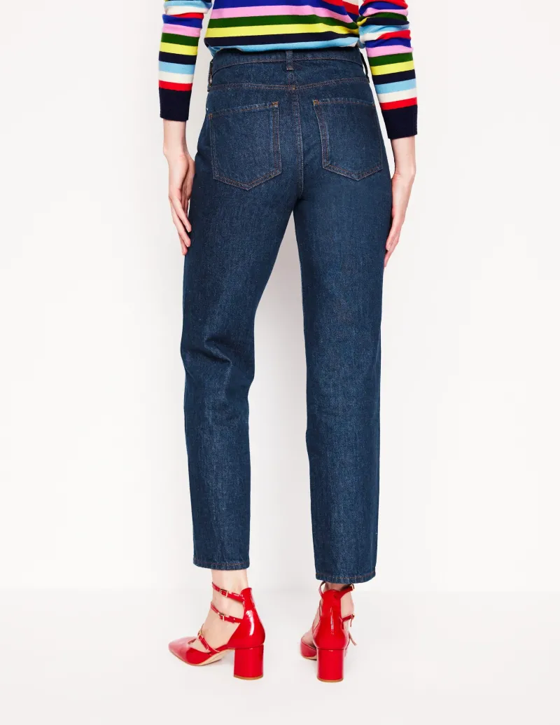 Jeans | Boden Jeans mit hohem Bund und geradem Bein-Dunkel Denim DunkelDenim
