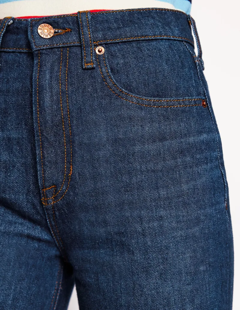 Jeans | Boden Jeans mit hohem Bund und geradem Bein-Dunkel Denim DunkelDenim