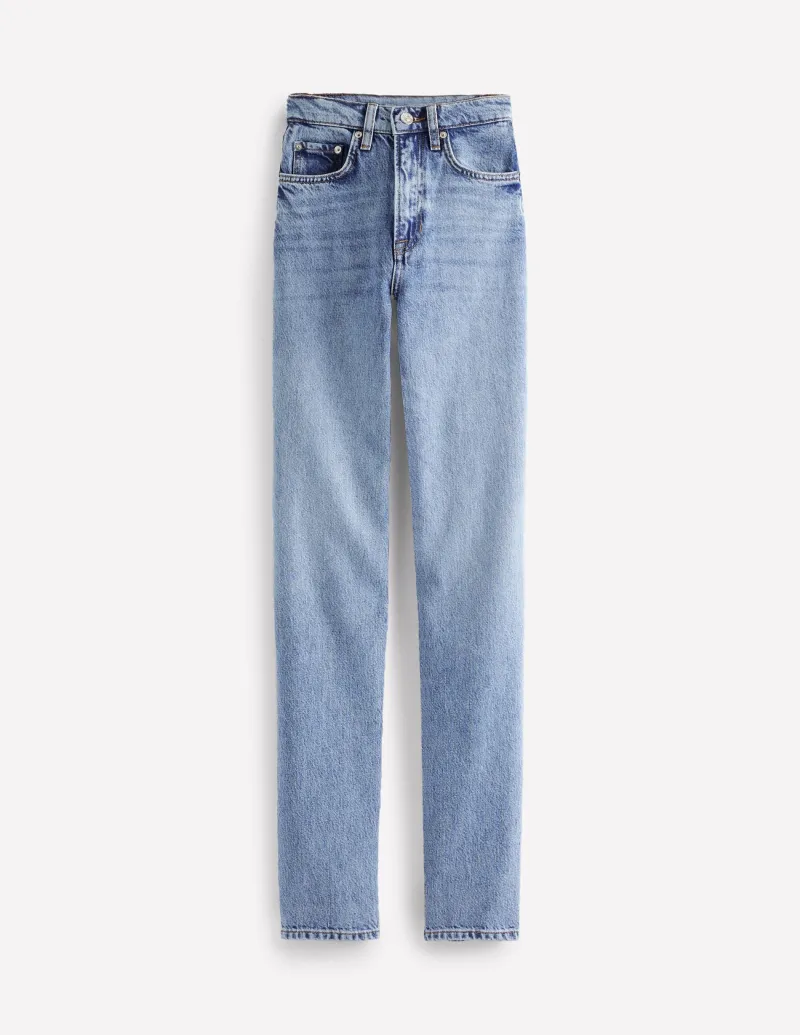 Jeans | Boden Jeans mit hohem Bund und geradem Bein-Helle Waschung HelleWaschung