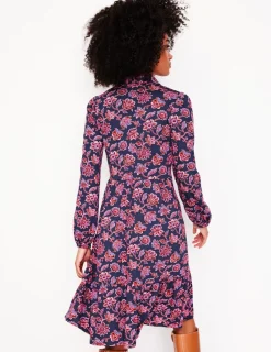 Kleider & Jumpsuits | Kleider In Petite | Boden Jemima Gestuftes Jerseykleid-Marineblau, Blümchen Kaskade Marineblau,BlümchenKaskade