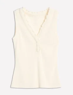 Nachtwäsche & Schlafanzüge | Boden Jersey Henley-Schlafanzugoberteil-Ivory and Navy Spot IvoryandNavySpot