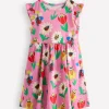 Kleider | Boden Jerseykleid mit Rüschenärmeln-Fliederzucker Frühlingsgarten FliederzuckerFrühlingsgarten