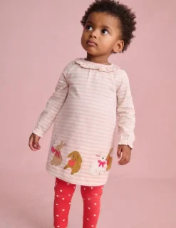 Strampler & Spielanzüge | Boden Jerseykleid-Set mit Logo-Kreiderosa Hasen KreiderosaHasen