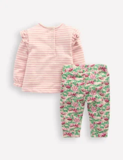 Strampler & Spielanzüge | Boden Jersey-Set für Mädchen-Mandelrosa/ Weiches Naturweiß Mandelrosa/WeichesNaturweiß
