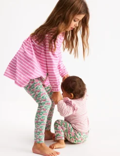 Strampler & Spielanzüge | Boden Jersey-Set für Mädchen-Mandelrosa/ Weiches Naturweiß Mandelrosa/WeichesNaturweiß