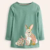 Oberteile & T-shirts | Tuniken | Boden Jersey-Tunika mit Applikationen-Eukalyptus Hase EukalyptusHase