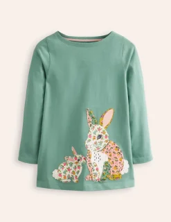 Oberteile & T-shirts | Tuniken | Boden Jersey-Tunika mit Applikationen-Eukalyptus Hase EukalyptusHase