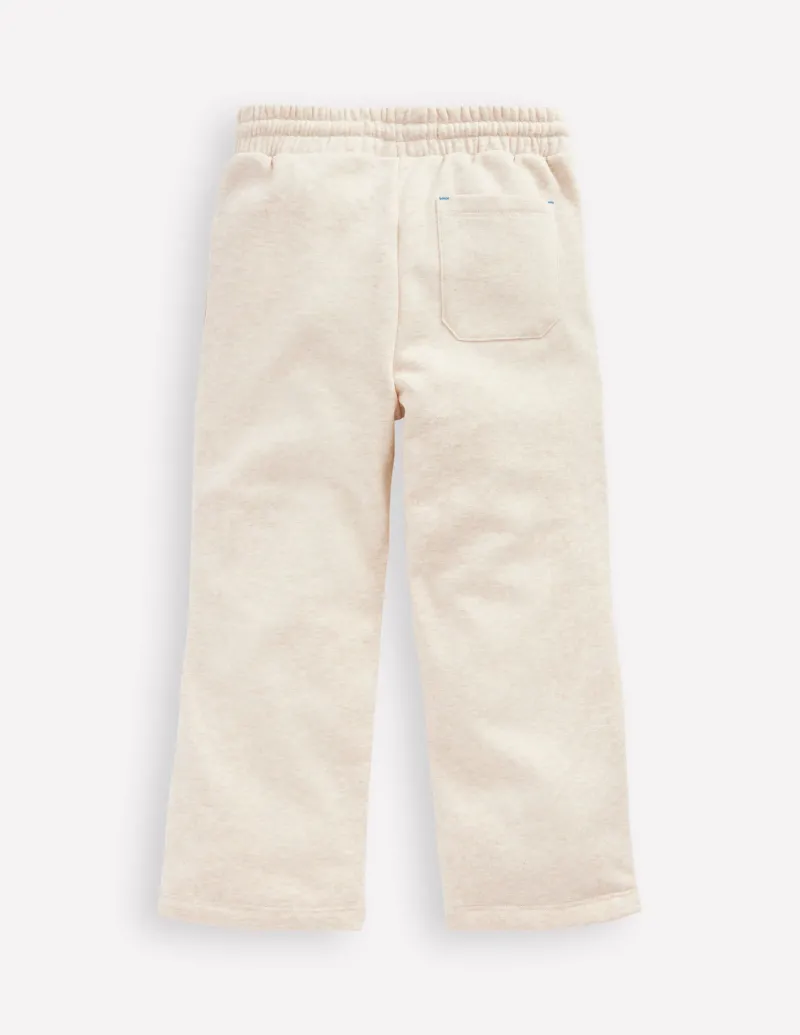 Hosen & Jeans | Boden Jogginghose mit weitem Bein und Applikation-Haferbeige Meliert Haustiere HaferbeigeMeliertHaustiere