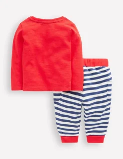 Strampler & Spielanzüge | Boden Jungen-Set mit Taschen-Mohnblumenrot Kuh MohnblumenrotKuh
