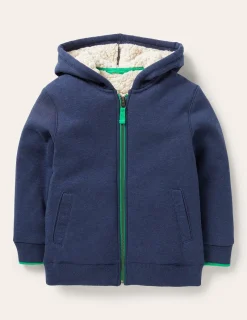 Sweatshirts & Fleeces | Oberteile & T-shirts | Boden Kapuzenpullover mit Zottelfutter-Schuluniform-Marineblau Meliert Schuluniform-MarineblauMeliert