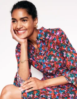 Kleider & Jumpsuits | Kleider In Petite | Boden Kate Midi-Hemdblusenkleid-Bittersüß, Wiesenblume Bittersüß,Wiesenblume