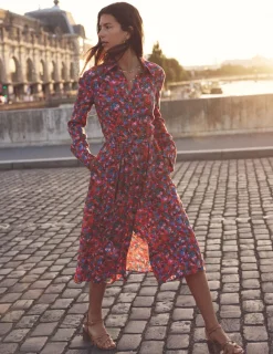 Kleider & Jumpsuits | Kleider In Petite | Boden Kate Midi-Hemdblusenkleid-Bittersüß, Wiesenblume Bittersüß,Wiesenblume