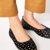 Flache Schuhe | Boden Kitty Ballerinas mit flexibler Sohle-Punkte Schwarz und Camel PunkteSchwarzundCamel