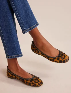 Flache Schuhe | Boden Kitty Ballerinas mit flexibler Sohle- Leopardenmuster