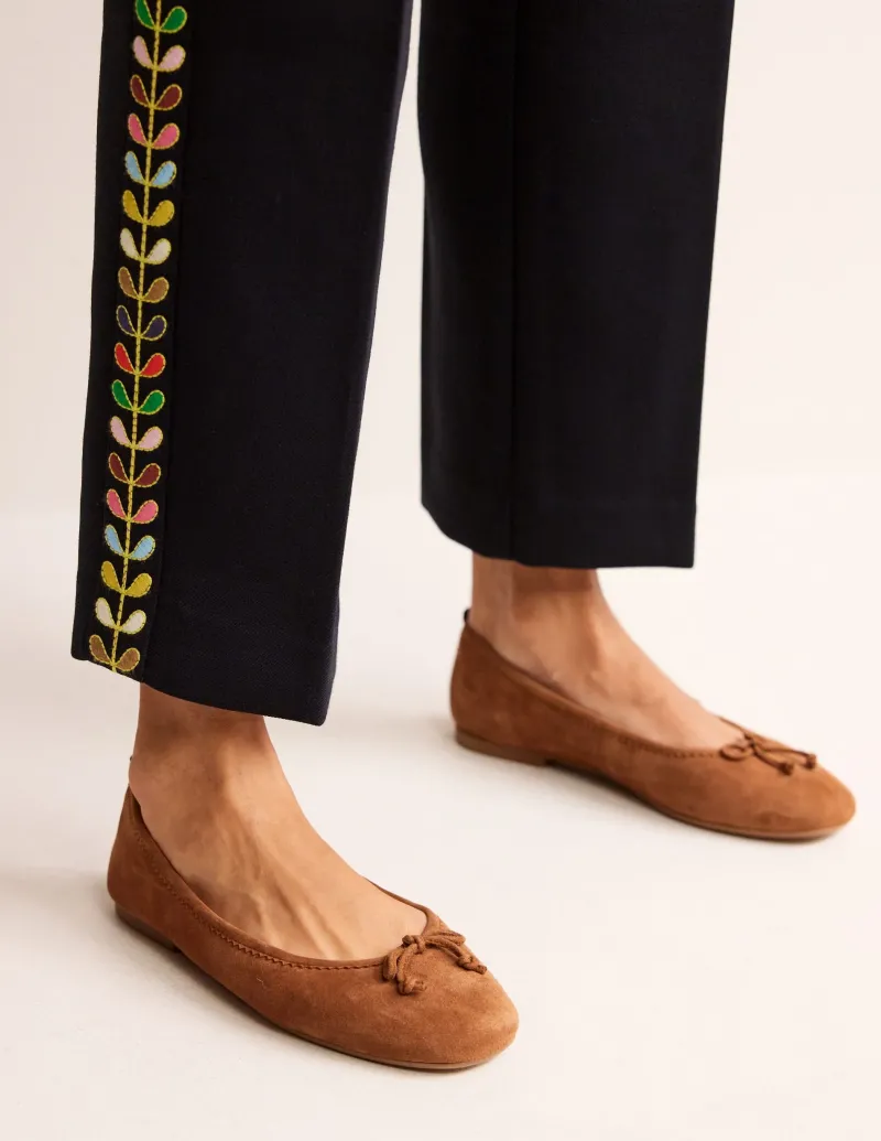 Flache Schuhe | Boden Kitty Ballerinas mit flexibler Sohle-Ingwerplätzchen Wildleder IngwerplätzchenWildleder