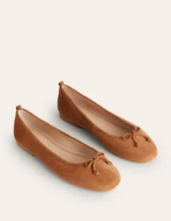 Flache Schuhe | Boden Kitty Ballerinas mit flexibler Sohle-Ingwerplätzchen Wildleder IngwerplätzchenWildleder