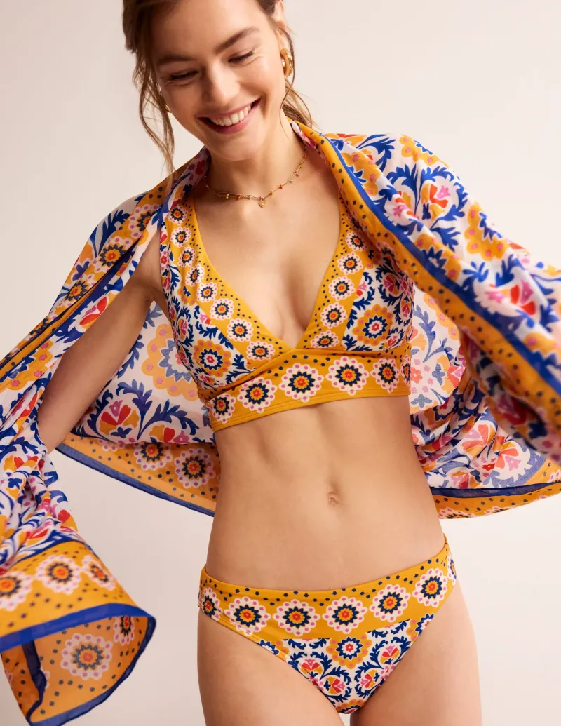 Bademode | Boden Klassische Bikinihose-Künstlerisches Gold, Mosaik Blüte KünstlerischesGold,MosaikBlüte