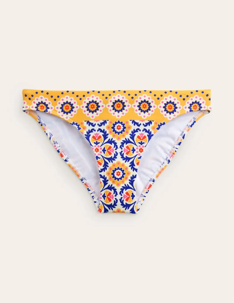 Bademode | Boden Klassische Bikinihose-Künstlerisches Gold, Mosaik Blüte KünstlerischesGold,MosaikBlüte