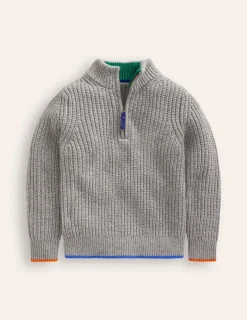 Pullover & Strickjacken | Boden Klassischer Pullover mit halblangem Reißverschluss- Black