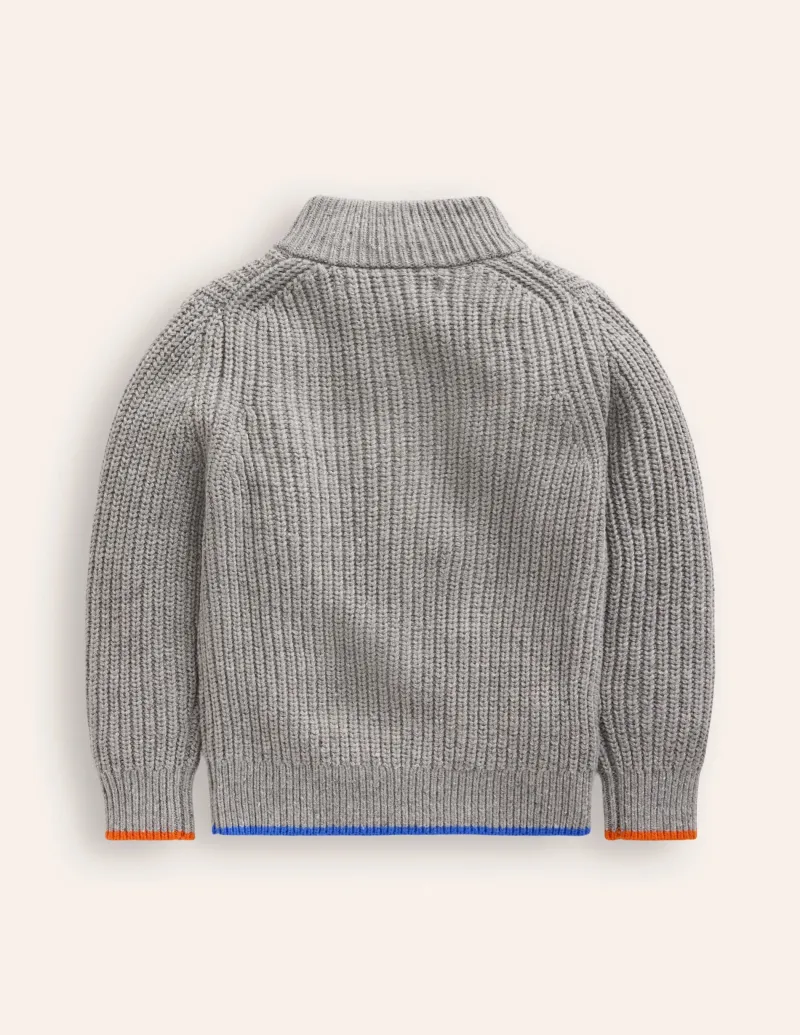 Pullover & Strickjacken | Boden Klassischer Pullover mit halblangem Reißverschluss- Black
