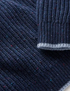 Pullover & Strickjacken | Boden Klassischer Pullover mit halblangem Reißverschluss-Marineblau Noppen MarineblauNoppen