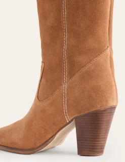 Absatzschuhe | Stiefel | Boden Kniehohe Stiefel mit mandelförmiger Zehenpartie- Hellbraun