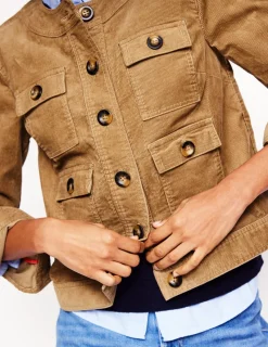 Mäntel & Jacken | Blazer | Boden Kragenlose Freizeitjacke- Cappuccinobraun