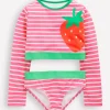 Bademode | Boden Kurzes Badeshirt-Set-Erdbeere Gestreift ErdbeereGestreift