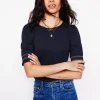Nachtwäsche & Schlafanzüge | T-shirts & Tops | Boden Kurzärmeliges Oberteil mit gesmokten Bündchen- Marineblaue