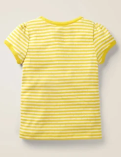 Oberteile & T-shirts | Boden Kurzärmliges Pointelle-Oberteil-Narzissengelb/Sanftes Naturweiß Narzissengelb/SanftesNaturweiß