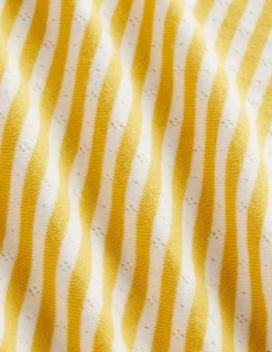 Oberteile & T-shirts | Boden Kurzärmliges Pointelle-Oberteil-Narzissengelb/Sanftes Naturweiß Narzissengelb/SanftesNaturweiß