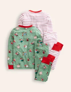 Nachtwäsche | Boden Kuschelige Schlafanzüge im Doppelpack-Eukalyptus Hasen EukalyptusHasen